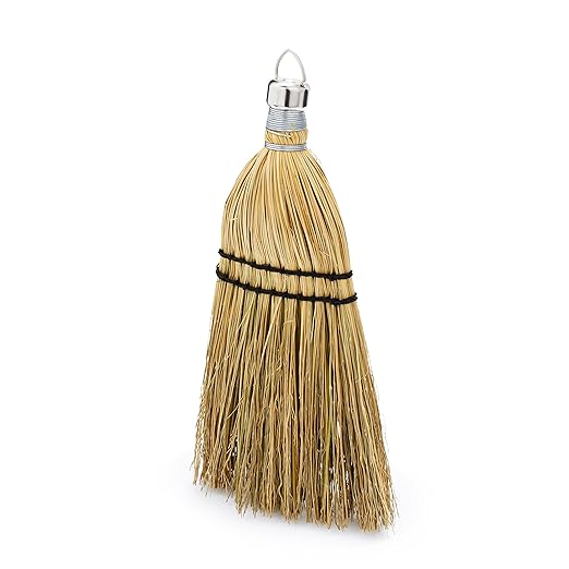Rubbermaid Corn Whisk Broom, 12 Inch, Natural Bristles | Multi-Surface | Yellow | Removes Dirt and Debris | Pack of 12