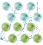 Pet Hair Remover for Laundry, 12 PCS Reusable Pet Hair Remover Balls, Washing Machine Hair Catcher for Dog and Cat Hair Removal, Gentle Lint Collector for Laundry Care, Blue & Green