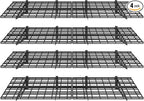 FLEXIMOUNTS 4-Pack 2x6ft 24-inch-by-72-inch Wall Shelf Garage Storage Rack Floating Shelves, Black