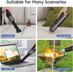Handheld Vacuum Cordless, Car Vacuum Cleaner Portable with HEPA Filter, 2 Suction Modes, Mini Hand Held Vacuum Rechargeable for Car, Home, Pet Hair, Office, Desk, Keyboards (Black)