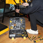 TOLSEN Tool Set for Home Maintenance and Daily Use, General Household Hand Tool kit with Plastic Storage Toolbox, 119 Pieces Home Tool Kits for All Purpose