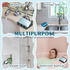 Silicone Soap Dish with Drain, Upgrade Double Suction Cups at The Bottom for Anti-Slip and Stability, Soap Dish Shower Waterfall Bar Soap Holder Tray with Drain Soap Holder (3, Grey)