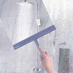 Bathroom Squeegee for Shower, Richmirth 11" Large Shower Squeegee for Glass Doors Silicone Rubber Blade Squeegee Cleaner Tool for Window, Car Glass, Mirror- Blue