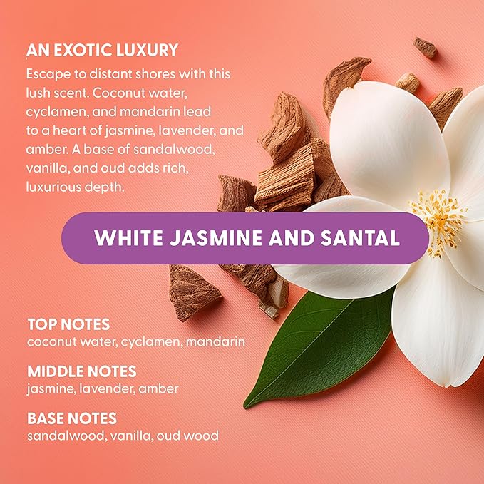 Luxury Laundry Pods - Plant-Based Detergent with Premium Fragrance | Biodegradable PVA Film | Made in USA | 60 Count (White Jasmine & Santal)