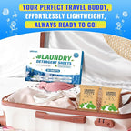 FIXSMITH Laundry Detergent Sheets - 100 Loads (50 Sheets) Fresh Linen Scent - Hypoallergenic, Laundry Detergent Strips Ultra-Concentrated Travel Detergent Sheets.Plastic-Free,Liquidless.