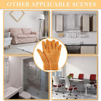 Patelai 3 Pairs Microfiber Plant Dusting Gloves Leaf Cleaning Gloves for Indoor Plants, Blinds, Furniture, House (Orange,Brown,Dark Gray,Medium)