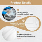 10 PCS No Scrub Oven Rack Cleaning Bags – Thickened Reusable Leak-Resistant PE Bags for Deep Soaking Grill Grates, Heavy-Duty Cleaning Bags for BBQ Grills,Metal Grates (19.6 × 27.5 in)