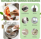 12 Count Plant-Based Kitchen Sponges, Compostable Cellulose Sponge, Biodegradable Sponges for Dishes, Non-Scratch Cleaning Sponges for Kitchen, Bathroom, Household Cleaning
