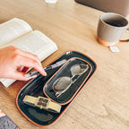 Mora Ceramic Decorative Tray - Rectangle 6.4in Dish for Jewelry, Perfume, Makeup, Accessories, Candle, in The Bathroom Vanity, Bedside, or Kitchen Counter. Cute Organizers - Black