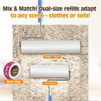 Lint Roller Refills (5 Packs 450 Sheets) Lint Rollers for Pet Hair Extra Sticky Refills,9.45 Inch Pet Hair Remover,Lint Roller Cleaning for Clothes,Furniture and Carpet,Easy to Tear
