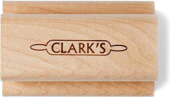 CLARK'S Cutting Board Scrub Brush - for Applying Food Grade Mineral Oil - Food Safe Wood Stain - Ideal for Wooden Butcher Blocks - Bamboo - Cast Iron - Countertops - Maple Construction - Food Safe