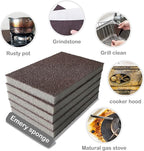 Carborundum Sponge Nano Emery Sponges Caspian Stone Pot Clean Brush Rust Eraser Grit Scouring Pads Pot Cleaning Pads with Carborundum Washing Kitchen Cleaner Tool 8pc