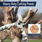 24” Tree Trimmer - Forged Steel Blades with 1.6” Cutting Capacity - Loppers for Tree Trimming Heavy Duty Branch Cutter Pruners - Hand Garden Tools for Gardening by Kings County Tools