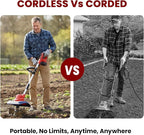 Cordless Garden Tiller Cultivator Compatible with Milwaukee 18V Battery, 250RPM Electric Rototiller with Brushless Motor, 48 Steel Tines, 8.7" Tilling Width, 6.3" Depth, Rotary Tiller(Tool ONLY)