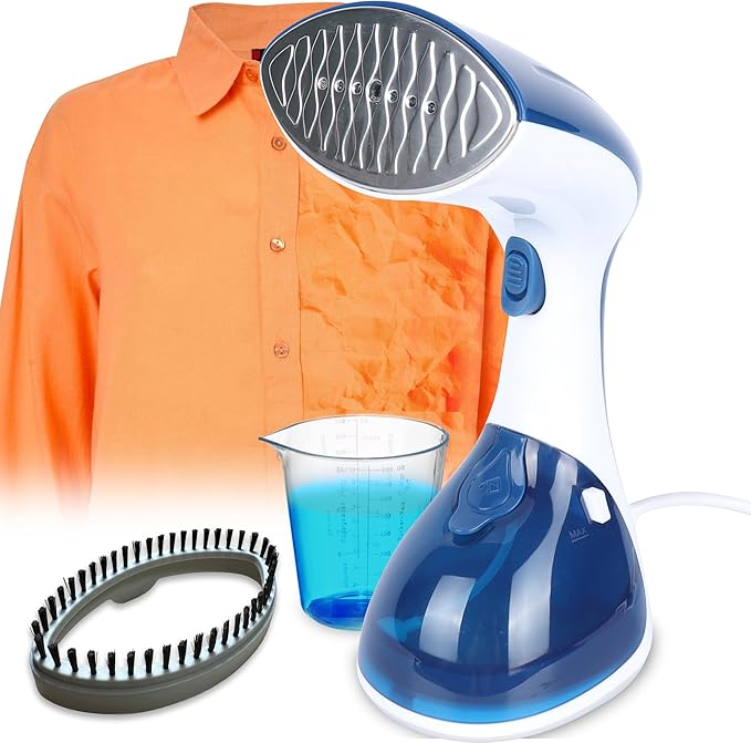Steamer for Clothes 1200W, Compact Handheld Garment Steamer for Home, Travel, Office. Portable Clothing Steamer with Upgraded Large Capacity Water Tank. Fabric Wrinkle Remover.