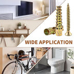 70 Packs Heavy Duty Hollow Wall Anchors with Screws, Loose Hinge and Stripped Hole Repair Kits (6x32mm)