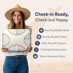 Shacke Premium 5 Packing Cubes Set - Lightweight Mesh Travel Luggage Organizers with Laundry Bag, 5-Piece Suitcase Storage System (Sand)