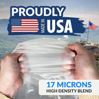 Reli. Easy Grab Trash Bags, 55-60 Gallon (150 Count) (Clear) - Star Seal Super High Density Rolls - Heavy Duty Can Liners, Garbage Bags, Bulk Bags - 50, 55, 60 Gallon Capacity