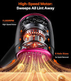 TORRAS Rechargeable Fabric Shaver Electric Lint Remover 3-Speed Remove Fuzz, Pilling for Cashmere, Wool, Clothes, Sweater, Coat, Furniture, Clothes depiller with Replacement Blades