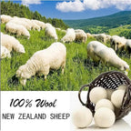 Wool Dryer Balls Laundry Reusable Wool Balls for Dryer Organic Premium New Zealand Wool Natural Fabric Softener Reduce Clothing Wrinkles Drying Clothes Faster Eco-Friendly 6 Pack XL