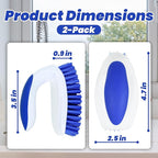 PHYEX 2 Pack Scrub Brushes, Cleaning Brush with Stiff Bristles, Handheld Scrubber for Bathroom, Shower, Tile, Carpet, Bathtub & Floor