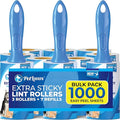 PetLovers Extra Sticky Lint Roller Mega Value Set for Pet Hair Removal, Dog and Cat Lint Remover, 10 Pack 1,000 Sheets