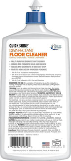 Quick Shine Disinfectant Floor Cleaner 27oz | Hospital Level Disinfectant Kills 99.9% Germs & Bacteria | Cleans w/Power of Hydrogen Peroxide & No Harsh Chemicals | Streak Free & Zero Residue