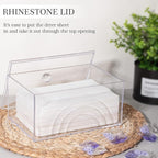 zoocatia Farmhouse Laundry Dryer Sheet Holder Clear Detergent Pods Container Dryer Balls Dispenser with Lid, Organization and Storage Box for Laundry Room, Bedroom, Desk