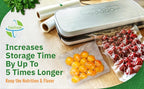 EverFresh 11" x 25' Vacuum Sealer Rolls, 4 Pack | 15% THICKER Embossing | Compatible with FoodSaver Machines, BPA Free, Commercial Grade Food Sealer Bags