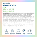 Seaweed Bath Co. Balance Conditioner, Eucalyptus Peppermint Scent, 12 Ounce, Sustainably Harvested Seaweed, Pro Vitamin B5, For Normal to Oily Hair