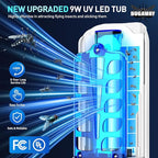 Fruit Fly Traps for Indoors, 10 Sticky Refills Flying Insect Trap Plug in Mosquito Bug Zapper Indoor for Home, Moths Catcher Gnats Traps for House with 9w Blue & UV Light