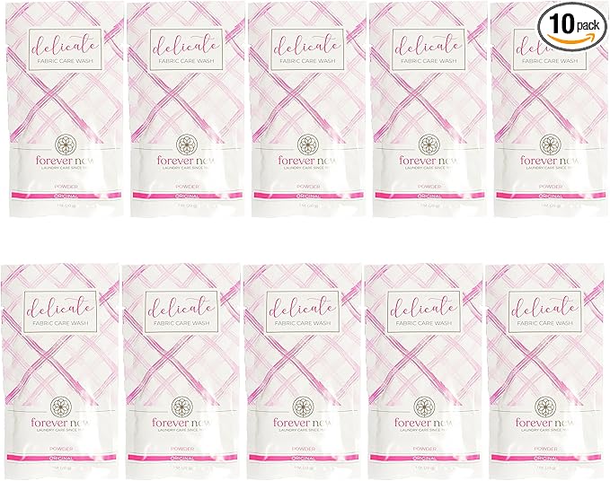FOREVER NEW Granular Detergent Powder - Delicate Laundry Care Wash - Original Scented, 1 oz Travel Packets x10
