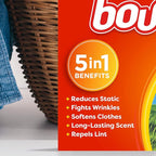 Bounce Dryer Sheets, Outdoor Fresh, 480 Count | Static Control | Wrinkle Fighters | 2 Packs of 240