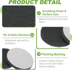 Power Scrub Pads, Scrubbing Pads 800 Grits Scouring Discs - Fitting for (Home Kitchen Cleaning - Drill Attachment - Scrubber Replacement) 20 Pcs & 3 Inch & Gray