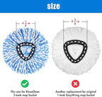 3 Pack Mop Replacement Heads for O-Ceda RinseClean Spin Mop, Microfiber Spin Mop Refills, Easy Cleaning Mop Head Replacement Refill