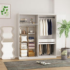 C&AHOME Wire Cube Storage, 8 - Cube Organizer Metal C Grids, Modular Shelves Units, Closet Organizer, Ideal for Home, Office, Living Room, 24.8" L x 12.4" W x 48.4" H, Brown UWCS3008R