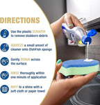 Bar Keepers Friend Cooktop Cleaner + Scraper + Dish Fish - Multipurpose Liquid Stovetop Cleanser, Safe for Use on Glass or Ceramic Cooking Surfaces, Copper, Brass, Chrome, Stainless Steel & Porcelain