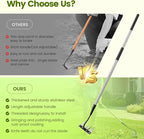 Iron Weeding Rake with Long Handle - Upgraded 5 Teeth Weed Puller Tool, Heavy Duty Manual Weeder Remover Tool for Weeding, Cultivating & Soil Aeration