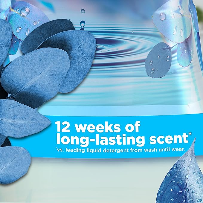 Downy Balance In-Wash Laundry Scent Booster Beads, Crisp Rain and Blue Eucalyptus scent, 18.2 oz, laundry scent beads, Long-lasting Freshness