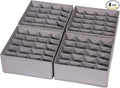DIOMMELL 4 Pack Foldable Cloth Storage Box Closet Dresser Drawer Organizer Fabric Baskets Bins Containers Divider for Clothes Underwear Socks Lingerie Clothing, M Grey 40-0000