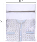 Muchfun 4Pcs Durable Fine Mesh Laundry Bags for Delicates 16 x 20 Inches (4, Large)
