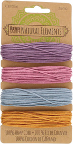 The Beadsmith 100% Hemp Cord – Pastel Colors – 1mm, 30 Foot Spool, 20LB Test Strength – Twine for Jewelry Making, Macrame, Paper Crafts, Gardening, Scrapbooking, Home Décor, DIY String Art & More