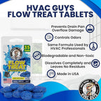 AC Drain Pan Tablets 35PK | Flow Treat Tablets Prevents Odors, Keeps HVAC Drain Pan Clean, Prevents Overflow | One Tablet Lasts up to 4 Weeks