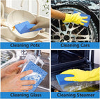 Cellulose Sponges, Large Size 4" x 6" x 1" - Heavy Duty Scrub Kitchen Sponge, Clean Tough Messes Without Scratching Kitchen Cleaning Pads, Pop Up Eco DIY (6 Pack), Blue