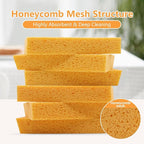 Cellulose Sponges, Large Size 4" x 6" x 1" - Heavy Duty Scrub Kitchen Sponge, Clean Tough Messes Without Scratching Kitchen Cleaning Pads, Pop Up Eco DIY (6 Pack), Yellow