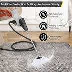 Dyna-Living Steam Cleaner 1500W Handheld Steamer for Cleaning 221℉ High-Temp Portable Car Steamer Cleaner, Intelligent Touch Panel & Spray Gun Control, Steamer Cleaner for Car