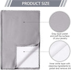 Breling 6 Pcs Silver Jewelry Polishing Cloths 6 x 8 inches Jewelry Cleaning Cloth Sterling Polish Cloths for Jewelry