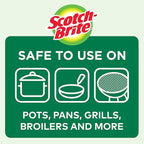 Scotch-Brite Copper Coated Scrubbing Scour Pads, 3 Scouring Scrubber Pads (Pack of 2)