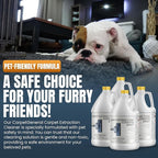 Carpet Extraction Cleaner - Water-Based Professional Deep Clean Carpet Cleaner Solution for Machine - Heavy Duty Stain Remover, Pet-Friendly, Ideal for Residential & Commercial Use