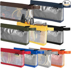 TICONN Tool Pouch, 1680D Oxford Small Tool Bag, Tool Pouches with Zipper, Clear Utility Bag Zipper Pouch for Tool Organizers and Storage (9PK Combo)